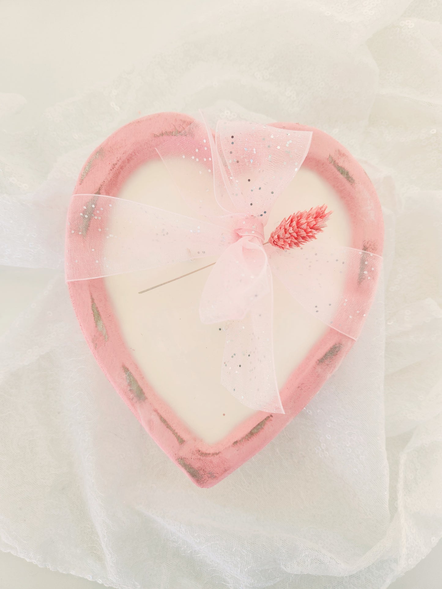 Mini Heart Wood Dough Bowl