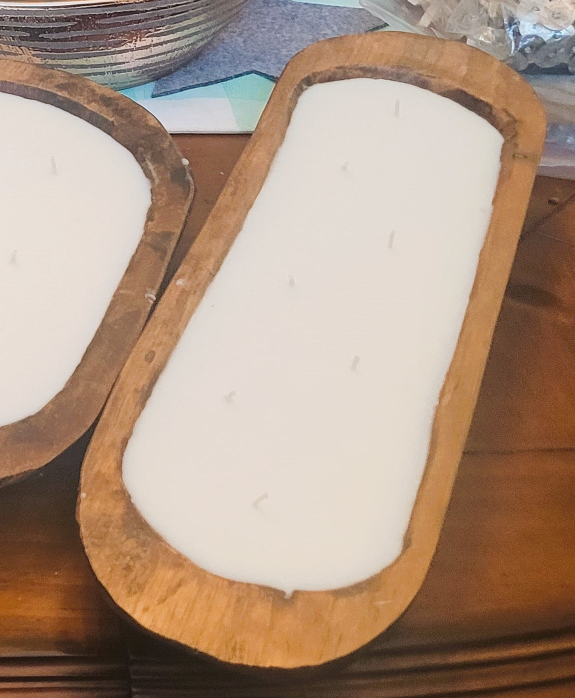Long Wood Dough Bowl