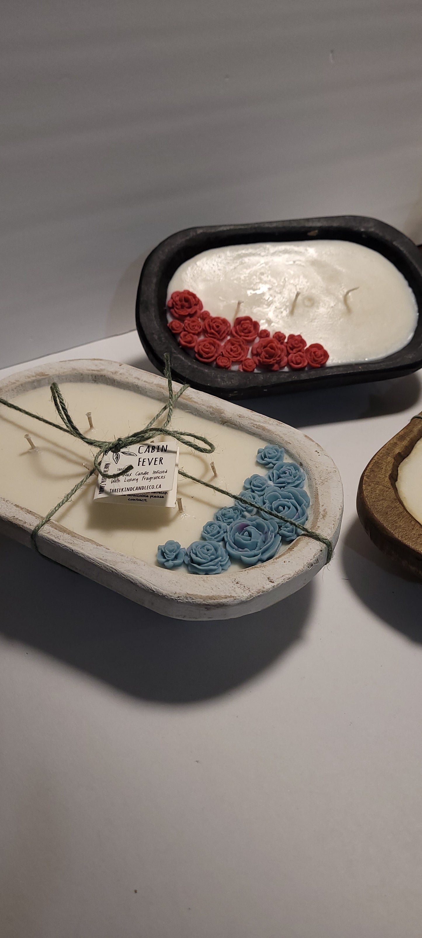 Flower Mini Wood Dough Bowl