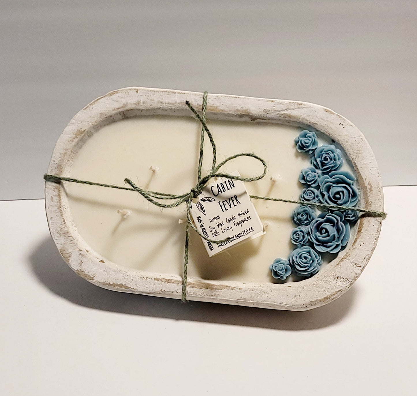 Flower Mini Wood Dough Bowl
