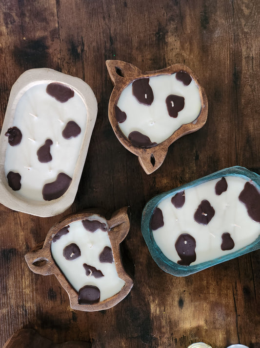 Cow print mini doughbowl