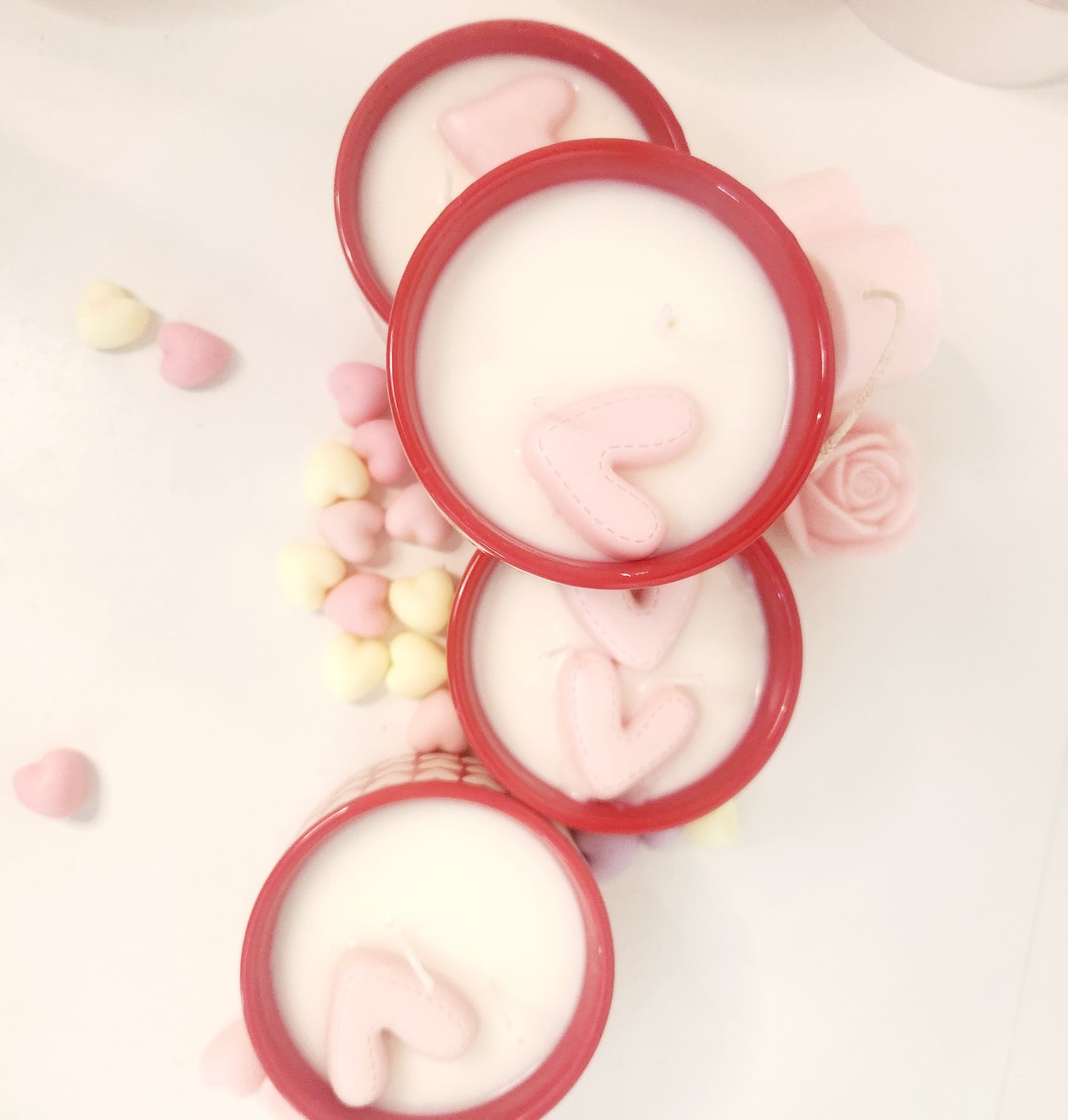 Valentine Hearts candle