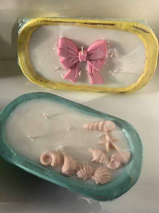Pretty Mini Dough Bowl Candles