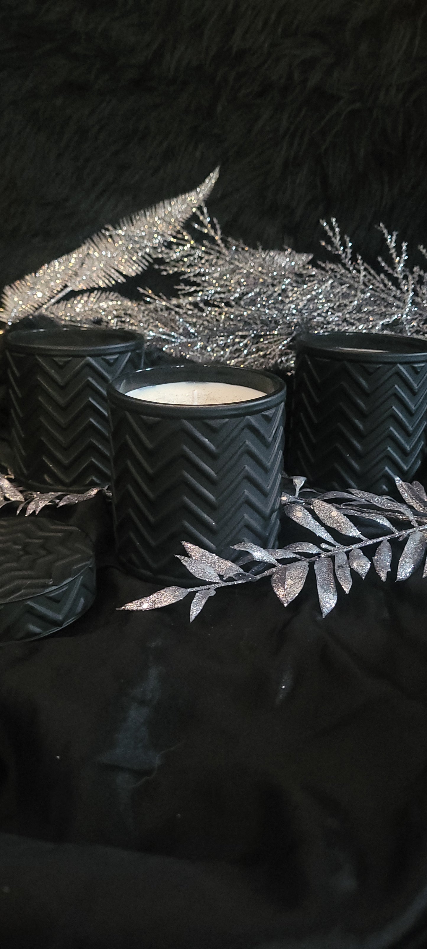 Matte Black Glam Jar Candle